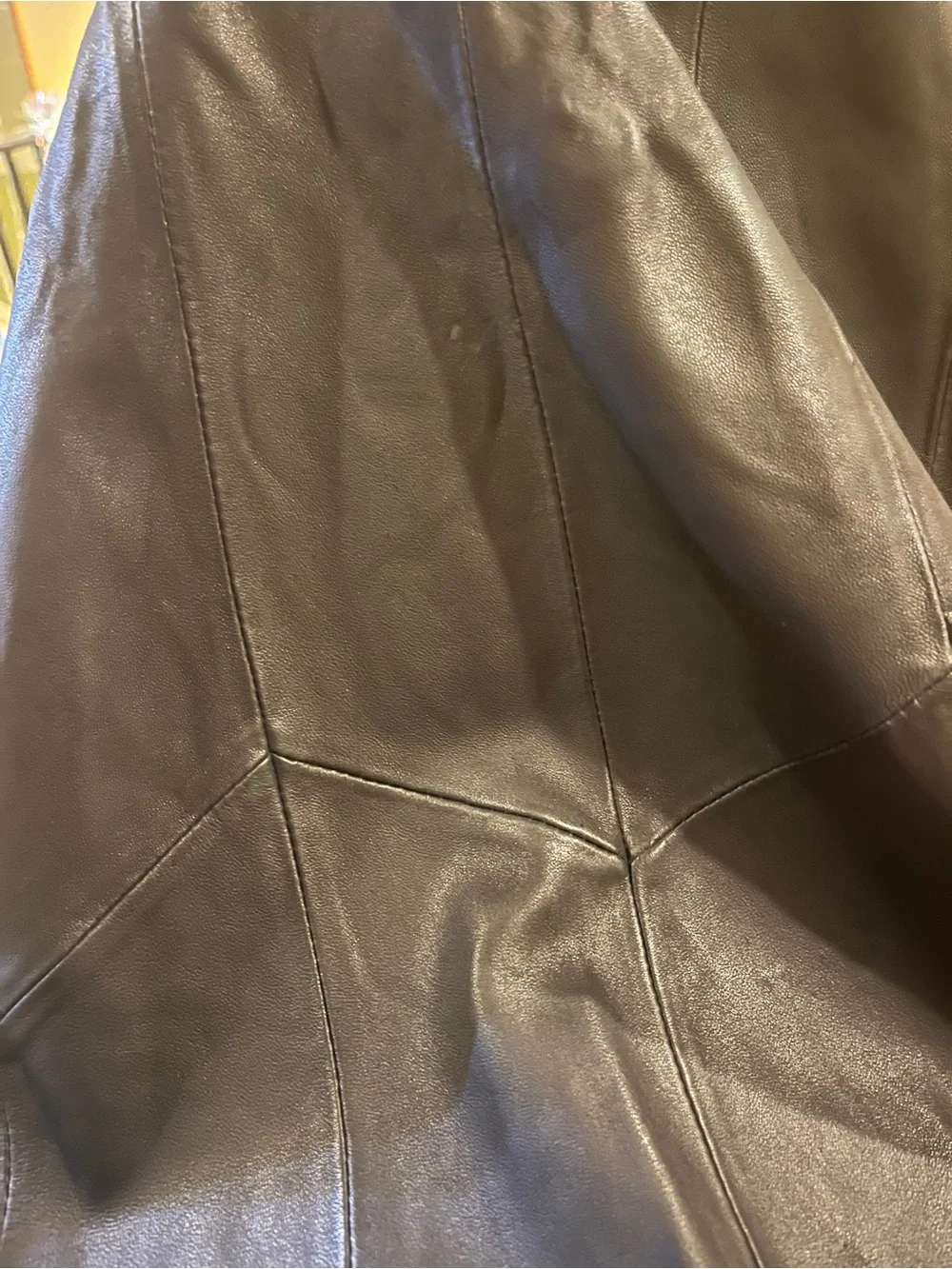 Isaac Mizrahi Genuine Leather Skirt Sz 2 - Picture 5 of 11